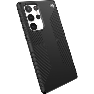 image:imageSpeck Black Samsung Galaxy S22 Ultra Case  Drop Protection Extra Grip Scratch Resistant amp ShockAbsorbent Case for Galaxy S22 Ultra  Slim Grip Case  Graphite Grey Black Bold Red Presidio2BlackBlackWhite