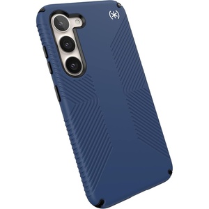 image:imageSpeck Presidio 2 Grip Samsung Galaxy S23 Case  Drop amp Camera Protection SoftTouch Secure Grip Wireless Charging Compatible Shock Absorbant Galaxy S23 Case  Charcoal GreyGrip Coastal Blue