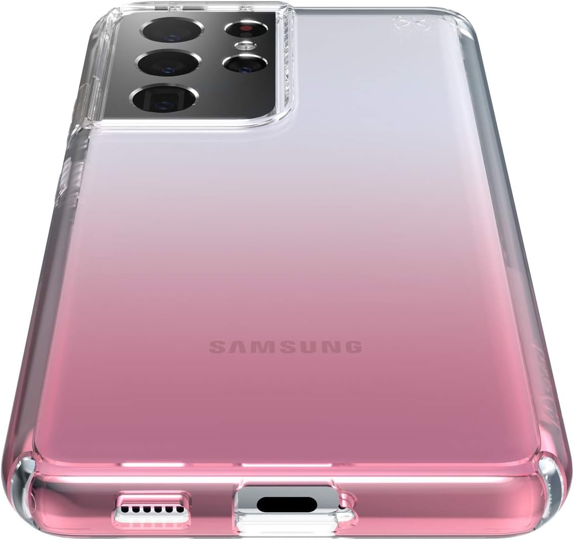 image:imageSpeck Products Presidio Perfect Clear Ombre Samsung Galaxy S21 Ultra 5G Case ClearVintage Rose FadeOmbre