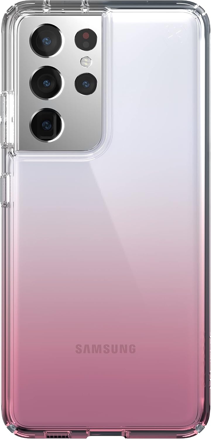 image:imageSpeck Products Presidio Perfect Clear Ombre Samsung Galaxy S21 Ultra 5G Case ClearVintage Rose FadeOmbre