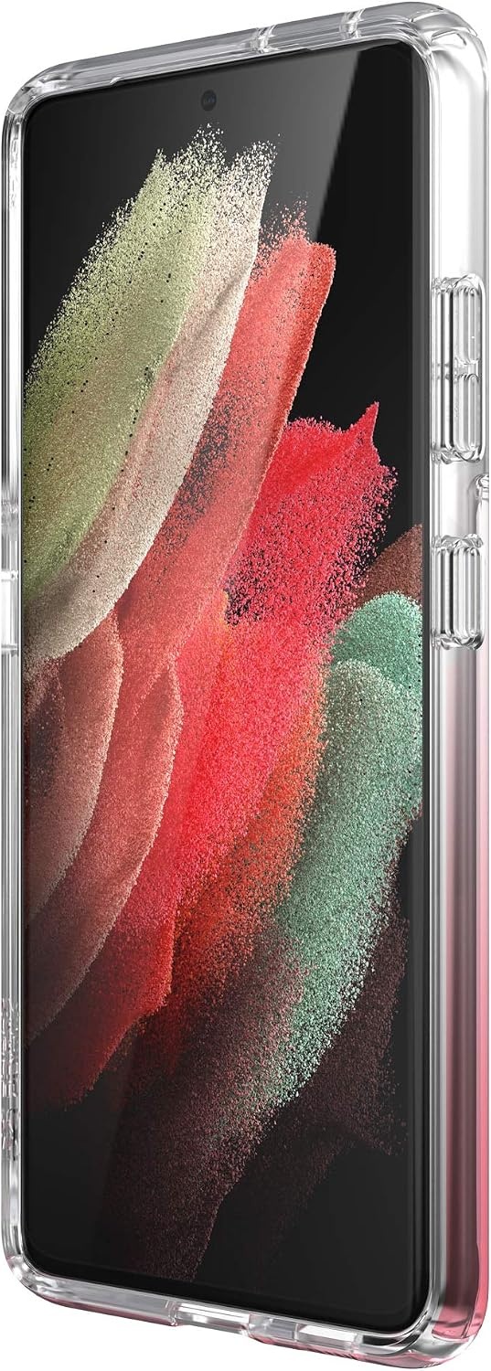 image:imageSpeck Products Presidio Perfect Clear Ombre Samsung Galaxy S21 Ultra 5G Case ClearVintage Rose FadeOmbre