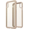 image:imageSpeck Presidio Grip iPhone XS Max Case  Slim Fit Silicone BlackBlackClear with Gold GlitterCalfskin Brown