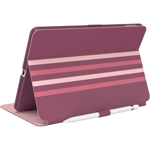 image:imageSpeck Balance Folio Case for iPad 102 Inch 20192021  Drop amp Camera Protection Slim Multi Range Stand Apple Pencil Holder  Arcadia NavyMoody GreyCRIMSN FOREST STRIPESLUSH BURGUNDY