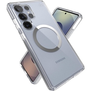 image:imageSpeck Samsung Galaxy S25 Ultra Case  Magnet Case13Foot Drop ProtectionAntiYellowingSamsung S25 Ultra Case MagsafeRaised Bezel amp Enhanced Buttons Presidio PerfectClear ClearChromePack of 1