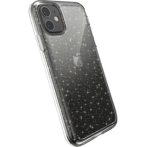 image:imageSpeck iPhone 11 Clear Case  Drop Protection amp Scratch Resistant AntiYellowing amp AntiFade with Dual Layer Protetective Slim Transparent Design  Crystal Clear iPhone 11 Cases  GemShellClear with Gold GlitterClear