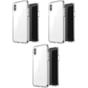 image:imageSpeck iPhone XR Case  Drop Protection AntiYellowing amp AntiFade with Dual Layer Protetective Slim Clear Case  Transparent Design with Bumper Covers  Crystal Clear iPhone XR Case  GemShelliPhone XS  iPhone X Pack of 3