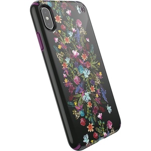 image:imageSpeck iPhone Xs Max Case Presidio PRO WhiteBlackClassicBouquetFloralMangosteen Purple