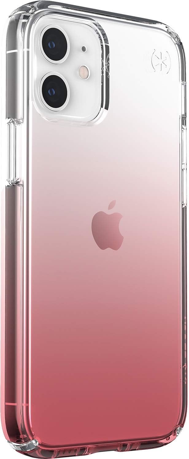 image:imageSpeck Products Presidio PerfectClear Ombre iPhone 12 Mini CasePolycarbonateWireless Charging Compatible ClearVintage Rose