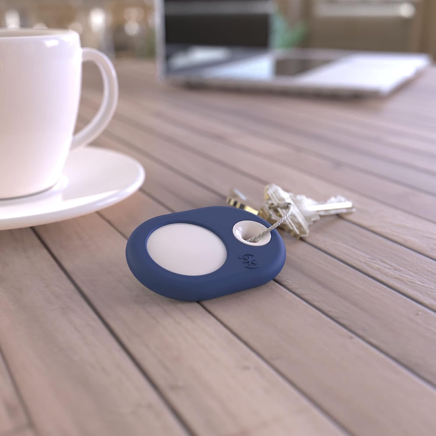image:imageSpeck Products Presidio SiliRing AirTag Holder Coastal BlueWhiteCoastal BlueWhite