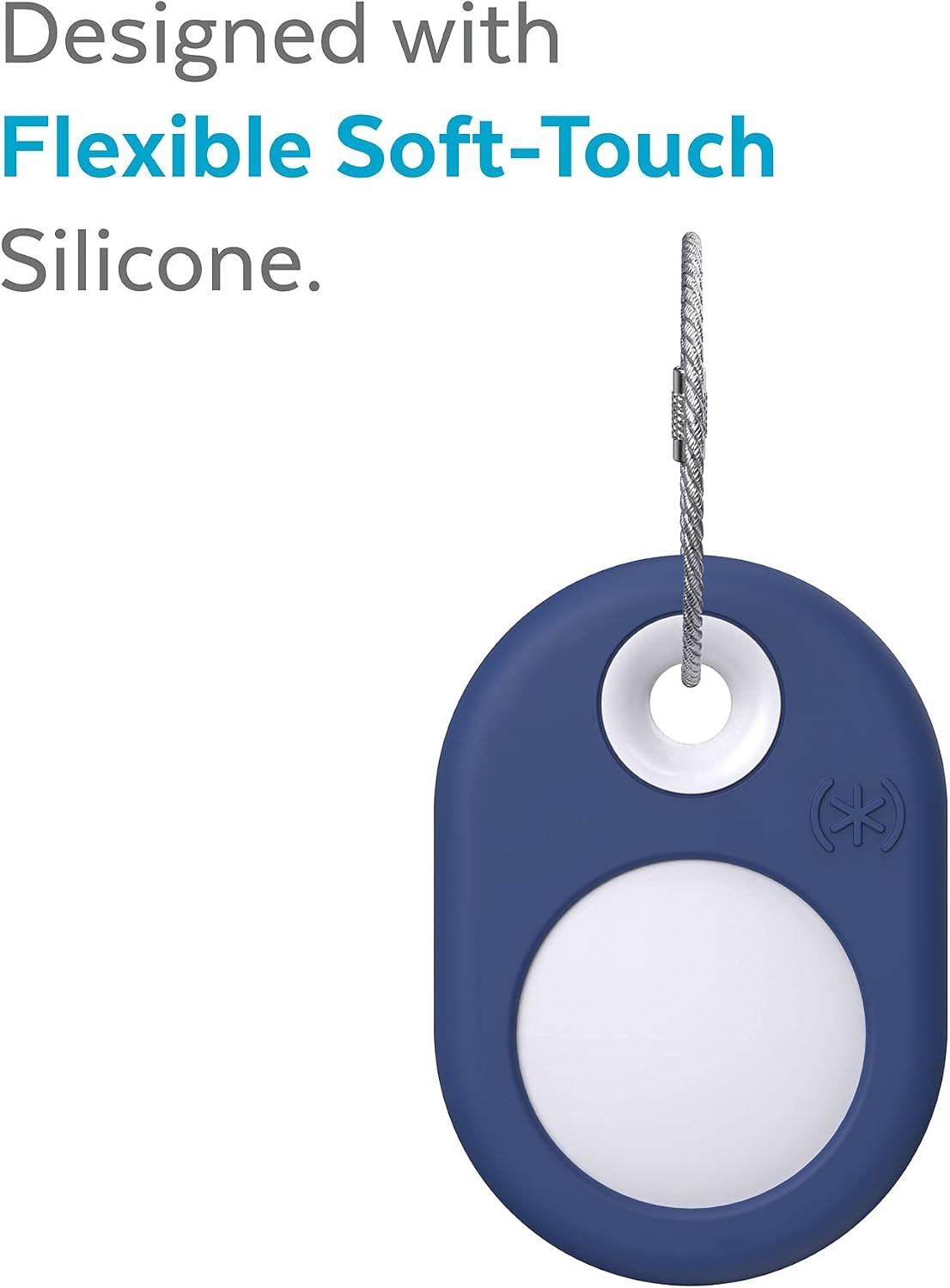 image:imageSpeck Products Presidio SiliRing AirTag Holder Coastal BlueWhiteCoastal BlueWhite