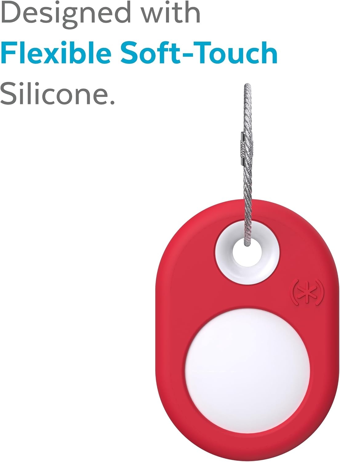 image:imageSpeck Products Presidio SiliRing AirTag Holder Unreal RedWhite