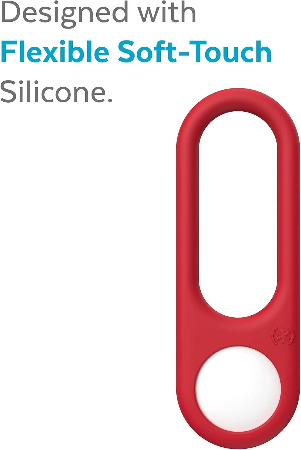 image:imageSpeck Products Presidio Sililoop AirTag Holder BlackUnreal Red