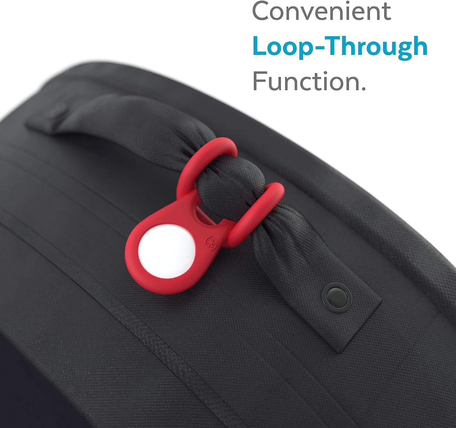 image:imageSpeck Products Presidio Sililoop AirTag Holder BlackUnreal Red