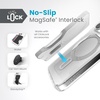 image:imageSpeck Clear iPhone 15 Pro Case  ClickLock NoSlip Interlock Built for MagSafe Drop Protection  Scratch Resistant AntiYellowing 61 Inch Phone Case  Presidio ClearFrosted BlackClearChrome FinishSerene Silver
