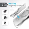image:imageSpeck Clear iPhone 15 Pro Max Case  ClickLock NoSlip Interlock Built for MagSafe Drop Protection  Scratch Resistant AntiYellowing 67 Inch Phone Case  Presidio ClearFrosted BlackClearChrome FinishSerene Silver