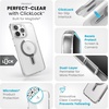image:imageSpeck Clear iPhone 15 Pro Max Case  ClickLock NoSlip Interlock Built for MagSafe Drop Protection  Scratch Resistant AntiYellowing 67 Inch Phone Case  Presidio ClearFrosted BlackClearChrome FinishSerene Silver