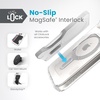 image:imageSpeck Clear iPhone 17e 15 Case  ClickLock NoSlip Interlock Built for MagSafe Drop Protection  for iPhone 15 14 amp 13  AntiYellowing 61 Inch Phone Case  Presidio ClearFrosted BlackClearChrome FinishSerene Silver