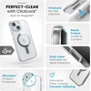 image:imageSpeck Clear iPhone 17e 15 Case  ClickLock NoSlip Interlock Built for MagSafe Drop Protection  for iPhone 15 14 amp 13  AntiYellowing 61 Inch Phone Case  Presidio ClearFrosted BlackClearChrome FinishSerene Silver