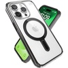 image:imageSpeck Clear iPhone 15 Pro Case  ClickLock NoSlip Interlock Built for MagSafe Drop Protection  Scratch Resistant AntiYellowing 61 Inch Phone Case  Presidio ClearFrosted BlackClearFrosted BlackBlackSlate Grey