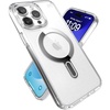 image:imageSpeck Clear iPhone 15 Pro Max Case  ClickLock NoSlip Interlock Built for MagSafe Drop Protection  Scratch Resistant AntiYellowing 67 Inch Phone Case  Presidio ClearFrosted BlackClearChrome FinishSerene Silver
