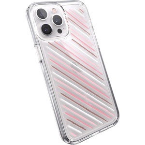 image:imageSpeck Clear iPhone 13 Pro Max Case  Slim Drop Protection  for iPhone 13 Pro Max amp iPhone 12 Pro Max  Scratch Resistant AntiYellowing AntiFade 67 Inch Phone Case  GemShell Pink TintChiffonInfused StripesClear