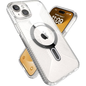 image:imageSpeck Clear iPhone 15 Pro Case  ClickLock NoSlip Interlock Built for MagSafe Drop Protection Grip  Scratch Resistant AntiYellowing 61 Inch Phone Case  Presidio Grip ClearChromeiPhone 15 Plus14 Plus