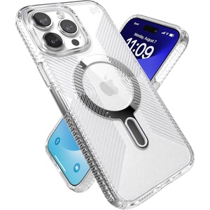 image:imageSpeck Clear iPhone 15 Pro Case  ClickLock NoSlip Interlock Built for MagSafe Drop Protection Grip  Scratch Resistant AntiYellowing 61 Inch Phone Case  Presidio Grip ClearChromeiPhone 15 Pro Max