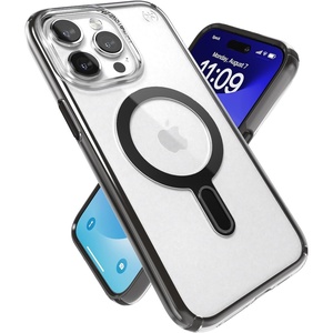 image:imageSpeck Clear iPhone 15 Pro Max Case  ClickLock NoSlip Interlock Built for MagSafe Drop Protection  Scratch Resistant AntiYellowing 67 Inch Phone Case  Presidio ClearFrosted BlackClearFrosted BlackBlackSlate Grey