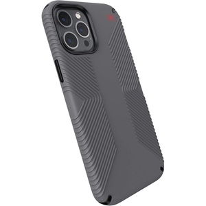 image:imageSpeck Products Presidio PerfectClear Grip iPhone 12 Pro Max Case ClearClearGraphite GreyGraphite GreyBold Red