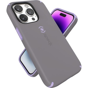 image:imageSpeck iPhone 14 Pro Case  Slim Drop Protection Scratch Resistant Soft Touch Dual Layer Renew GreenSweater Grey CandyShell ProCloudy GreySpring Purple