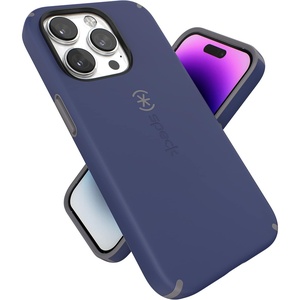 image:imageSpeck iPhone 14 Pro Case  Slim Drop Protection Scratch Resistant Soft Touch Dual Layer Renew GreenSweater Grey CandyShell ProPrussian BlueCloudy Grey