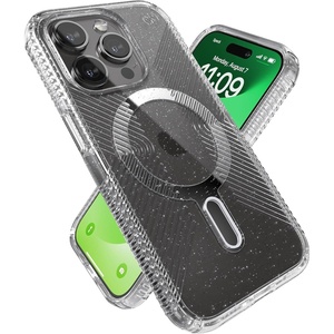 image:imageSpeck iPhone 15 Pro Case  ClickLock NoSlip Interlock Built for MagSafe Drop Protection Grip  AntiYellowing 61 Inch Phone Case  Presidio Lux Grip ClearPlatinum Glitter