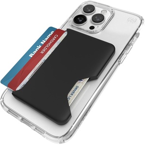 image:imageSpeck iPhone Wallet MagSafe Accessory  Removable ClickLock NoSlip Interlock  Holds 13 Cards  Soft Touch Finish Scratch Resistant Card Holder Built for MagSafe  Nimbus PinkPale VioletClicklock Wallet  Black