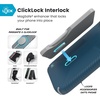 image:imageSpeck PRESIDIO2 Grip for iPhone 17 Pro Max Case ClickLock Interlock Slim Protective Case DEEP SEASilver MetallicSpell Blue