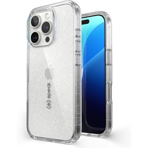 image:imageSpeck Clear iPhone 16 Pro Case  Slim Phone Case  GemShell  ClearPlatinum Glitter