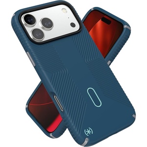 image:imageSpeck PRESIDIO2 Grip for iPhone 17 Pro Max Case ClickLock Interlock Slim Protective Case DEEP SEASilver MetallicSpell Blue