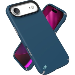 image:imageSpeck PRESIDIO2 PRO for iPhone 17 Air Case MagSafeCompatible Slim Protective Case DEEP SEASilver MetallicSpell Blue