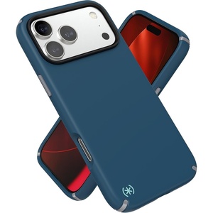 image:imageSpeck PRESIDIO2 PRO for iPhone 17 Pro Max Case MagSafeCompatible Slim Protective Case DEEP SEASilver MetallicSpell Blue