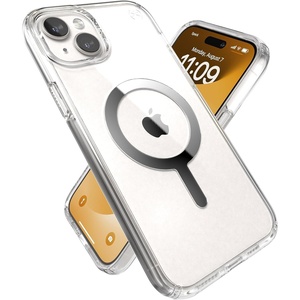 image:imageSpeck Presidio LUX for iPhone 17 Case MagSafeCompatible Slim Protective Case Black FadeSlate GreyWhiteClearChrome Finish
