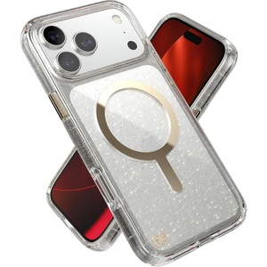 image:imageSpeck Presidio LUX for iPhone 17 Pro Max Case MagSafeCompatible Slim Protective Case GlitterGold Metallic