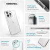 image:imageSpeck Clear iPhone 15 Pro Max Case  Slim Drop Protection  Scratch Resistant AntiYellowing 67 Inch Phone Case  GemShell ClearPlatinum GlitterClearClear