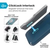 image:imageSpeck PRESIDIO2 Grip for iPhone 17 Case ClickLock Interlock Slim Protective Case DEEP SEASilver MetallicSpell Blue