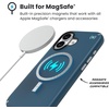 image:imageSpeck PRESIDIO2 PRO for iPhone 17 Case MagSafeCompatible Slim Protective Case DEEP SEASilver MetallicSpell Blue