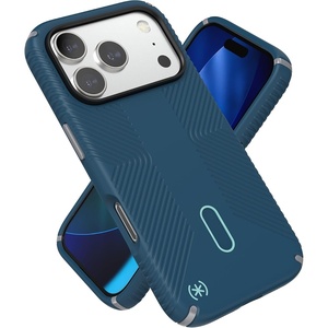 image:imageSpeck PRESIDIO2 Grip for iPhone 17 Pro Case ClickLock Interlock Slim Protective Case DEEP SEASilver MetallicSpell Blue