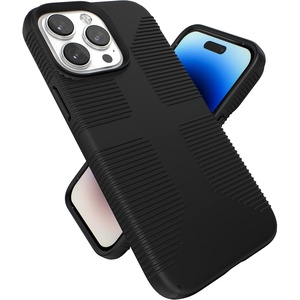 image:imageSpeck iPhone 14 Pro Max Case  Slim Drop Protection Scratch Resistant amp Anti Yellowing Case  No Slip Grip BlackBlack GemShell Grip Hard Case